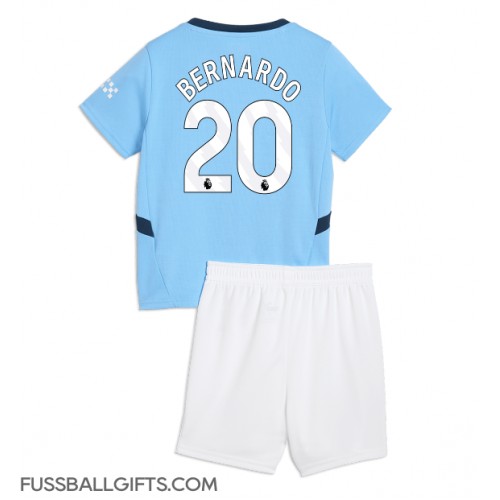 Manchester City Bernardo Silva #20 Fußballbekleidung Heimtrikot Kinder 2024-25 Kurzarm (+ kurze hosen)